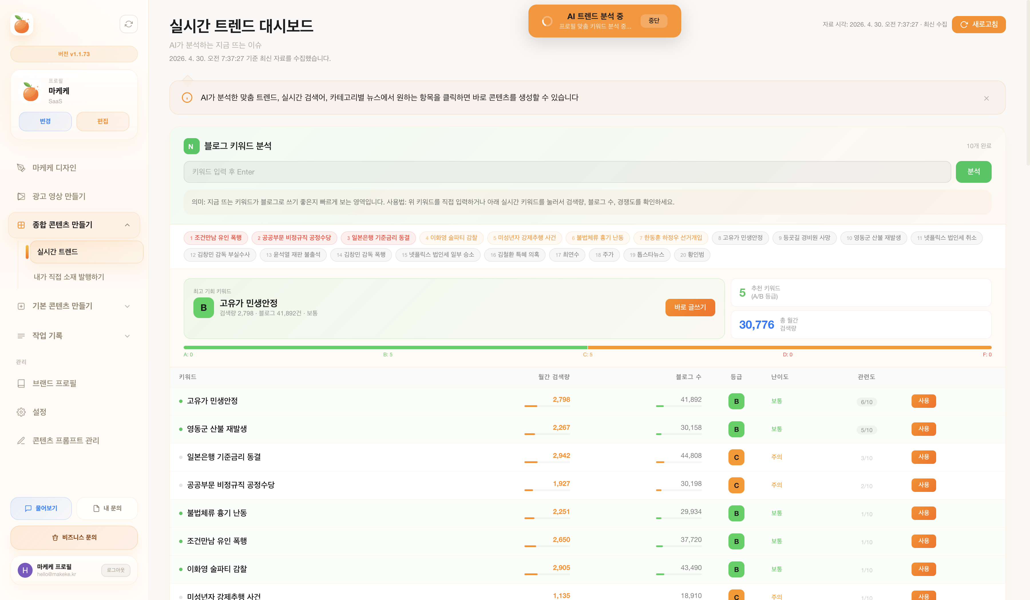 실시간 트렌드